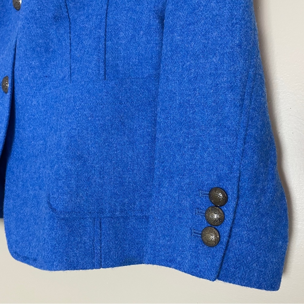 Talbots Blue Shetland Wool Blend Jacket Blazer 10 Office Business Casual NWT - Picture 9 of 13